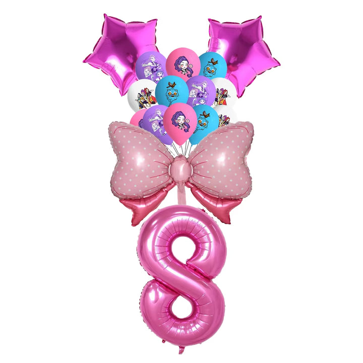 K-Pop D-Demon H-Hunter Birthday Party Decoration Cartoon Anime Hunter Figures Balloons Cake Topper Banner Birthday Decoration