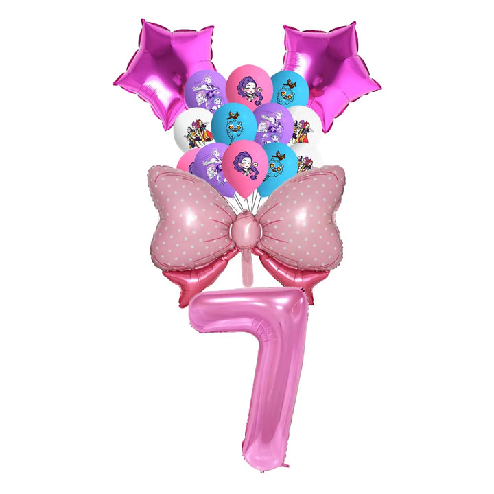 K-Pop D-Demon H-Hunter Birthday Party Decoration Cartoon Anime Hunter Figures Balloons Cake Topper Banner Birthday Decoration