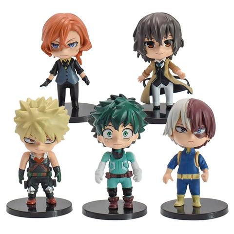 5Pcs/Set Anime My Hero Academia Action Figures Midoriya Izuku Bakugou Katsuki Todoroki Shouto Ochaco Uraraka Kirishima Model Toy