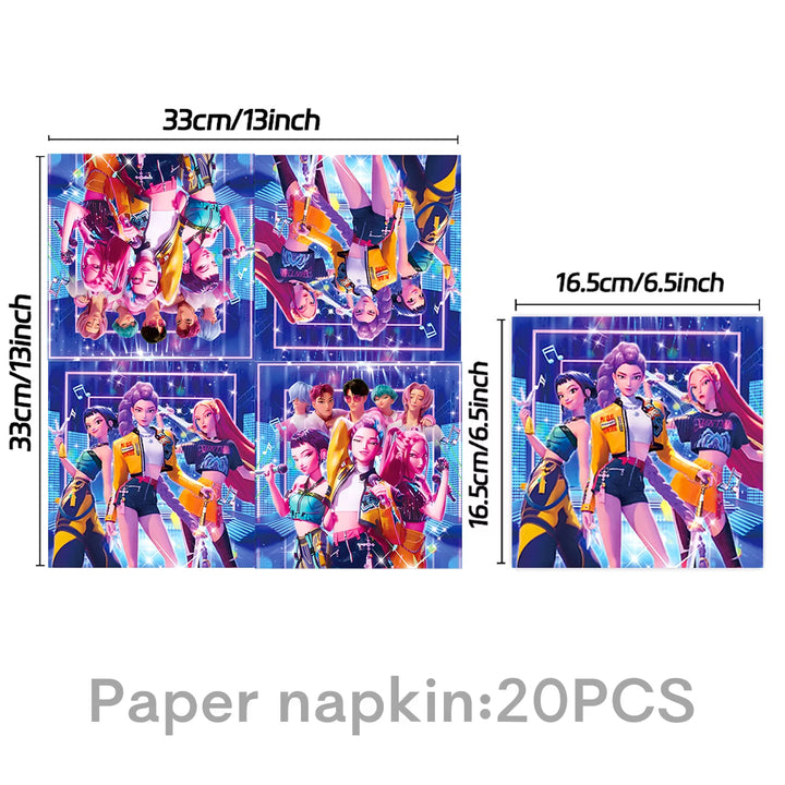 K-Pop D-Demon H-Hunter Birthday Party Decoration Cartoon Anime Hunter Figures Balloons Cake Topper Banner Birthday Decoration