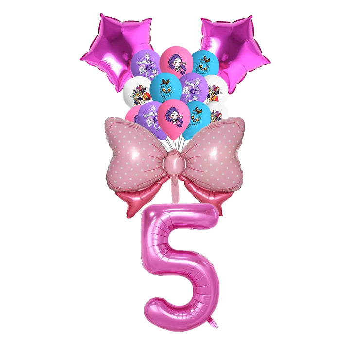 K-Pop D-Demon H-Hunter Birthday Party Decoration Cartoon Anime Hunter Figures Balloons Cake Topper Banner Birthday Decoration