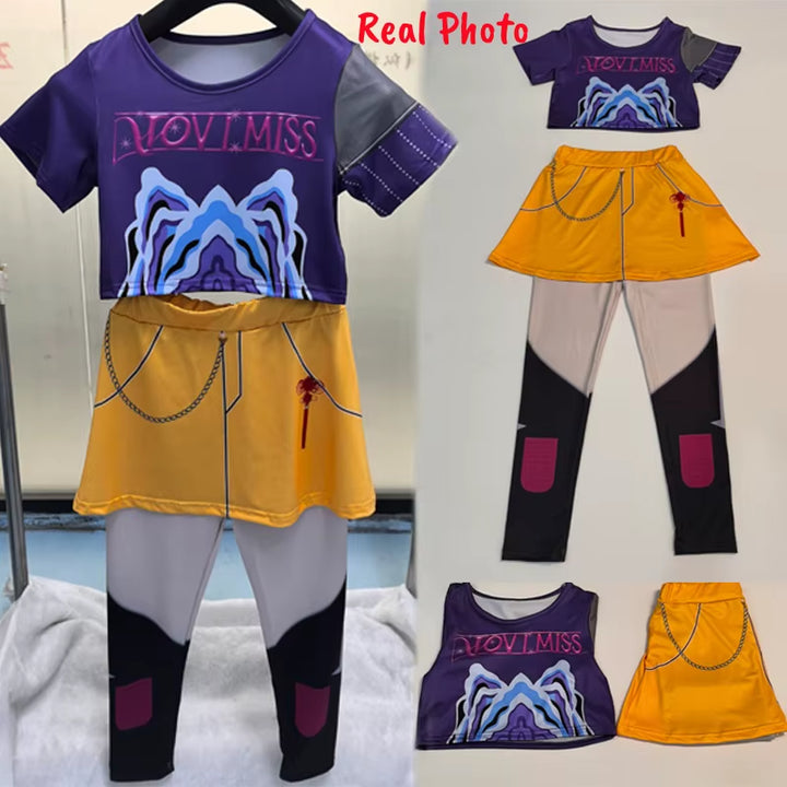 Kpop Demon Hunters Rumi Mira Zoey Role Playing Costumes for Childrens Performances Halloween Costumes