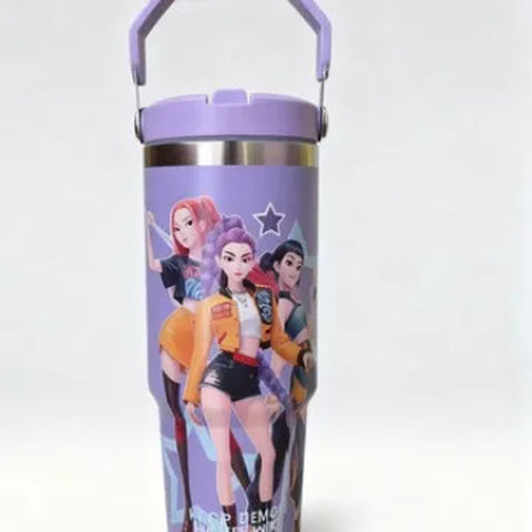 K-Pop Demon Hunters insulated stainless steel straw cup 900ml