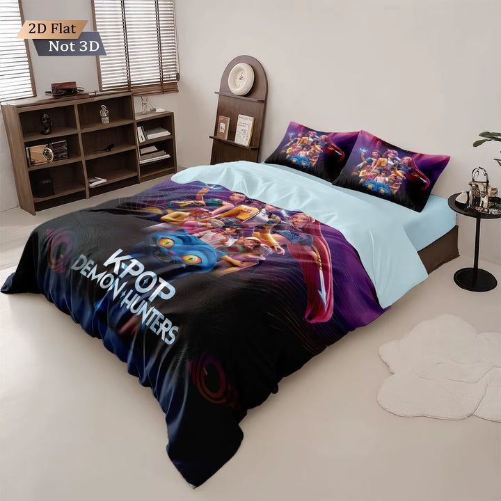 K-Pop Demon Hunters anime bedroom décor bedding