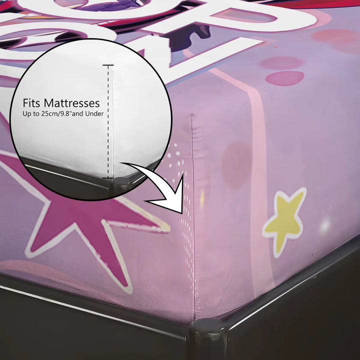 K-Pop Demon Hunters fitted sheet set multi size bedding