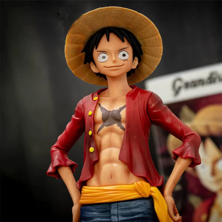 One Piece Luffy cartoon face collectible figure
