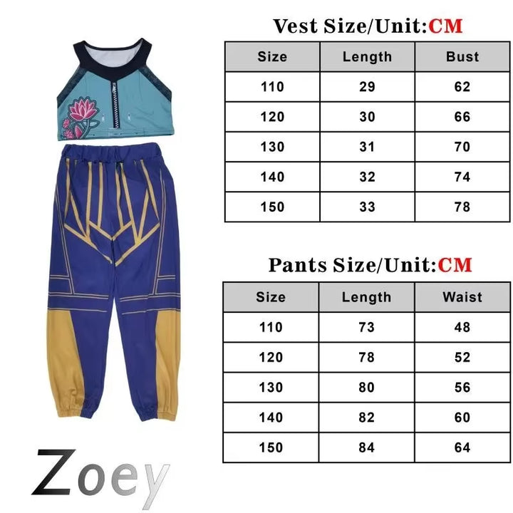 Zoey Mira Rumi cosplay costume children stage wear